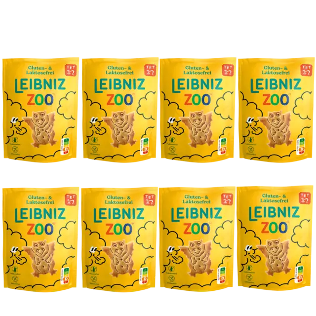 Leibniz Zoo Créatures Mythiques Kekse sans Gluten Et Lactose 100g 8er Pack