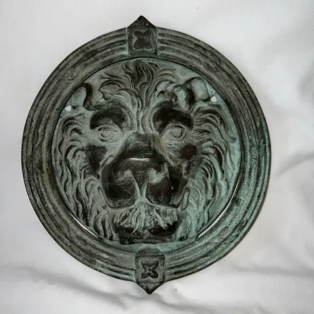 vintage brass lion door knocker