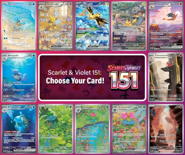 Pokemon Scarlet & Violet 151: Choose Your Card! - All Cards Available - NM