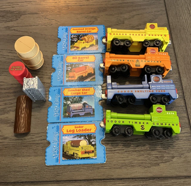 Thomas Friends Train Lot Take Along Diecast! Oil Barrel Light Up Smelter Cargo