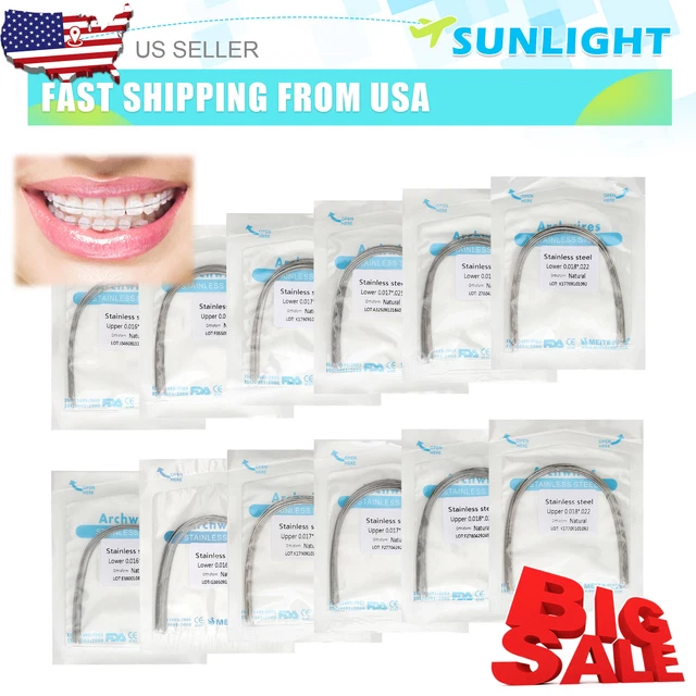 thumbnail interactive-video image 1 of VV Dental Orthodontic Arch Wires – 10 Sizes 0.5–1.2mm, Stainless Steel Braces Wire 1 of 3