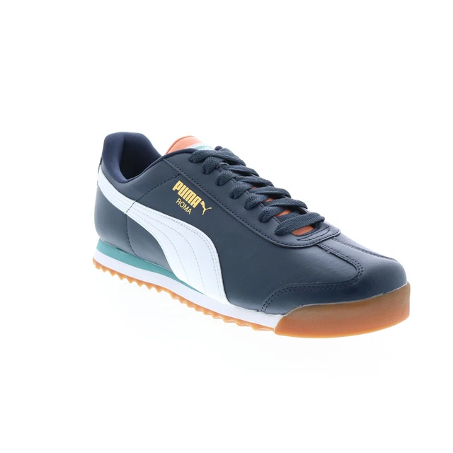 Puma Roma Basic + baskets pour hommes en cuir bleu