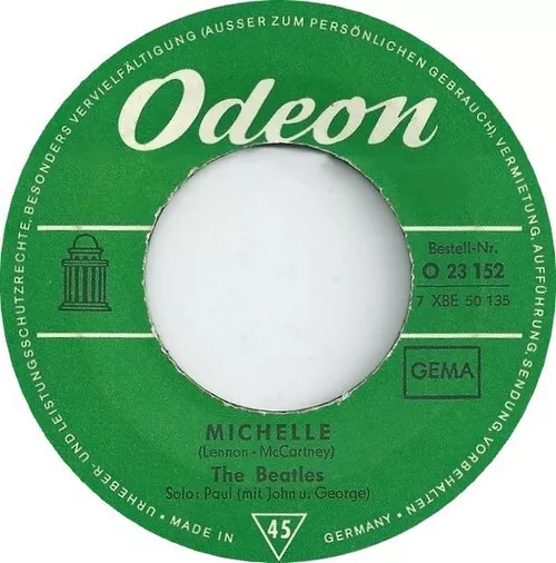 The Beatles - Michelle / Girl 7" Single RE UMS Vinyl Schallplatte