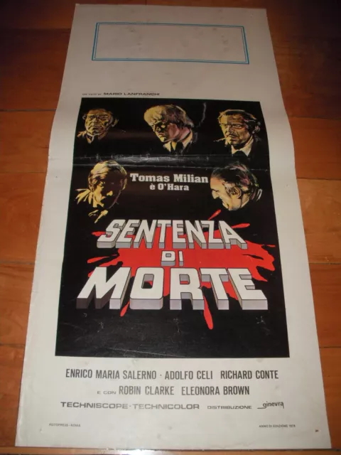 LOCANDINA Sentenza Di Morte Tomas Milian Adolfo Celi Enrico Maria Salerno Lanfra