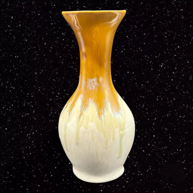 Drip Glaze Vase Ceramic Pottery Vase Bright Colors Brown 8”T 2.75”W