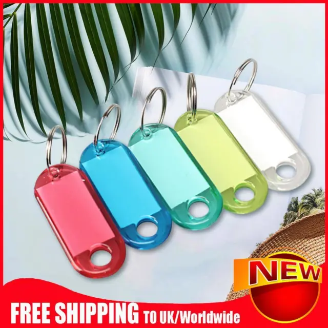 60PCS Key Tags Colorful Plastic Key Identifiers with Flap with Strong Split Ring