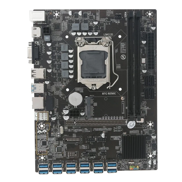 Motherboard B250C CPU Miner Mainboard DDR4 12 PCIE Graphics Card LGA1151