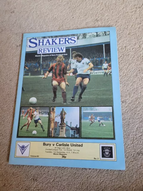 Bury V Carlisle United - 1981/82 - Programme