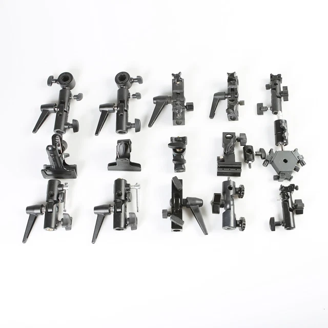 Lot of Assorted Brands Light Stand Adapters and Accessories (Untested)