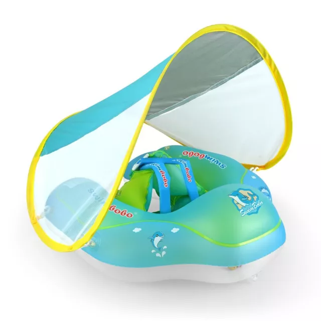 Baby Swimming Float With Canopy Inflatable Infant Floating Ring Kids Toys