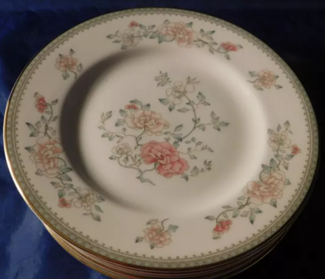 Minton-Royal Doulton-Jasmine-Fine Bone China 6.5" Bread & Butter Plates Set Of 4