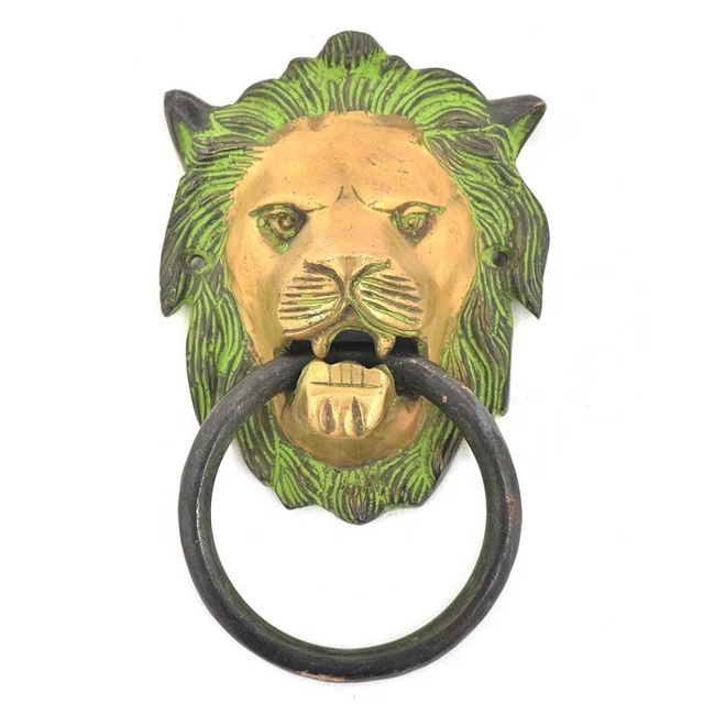 Main Vintage Style Multicolore Décorative Lion Laiton Porte Heurtoir (Li )
