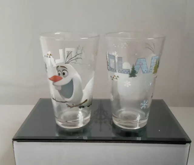 Zak Designs 2016 Disney Pair Of Olaf Frozen Juice Tumbler Glasses