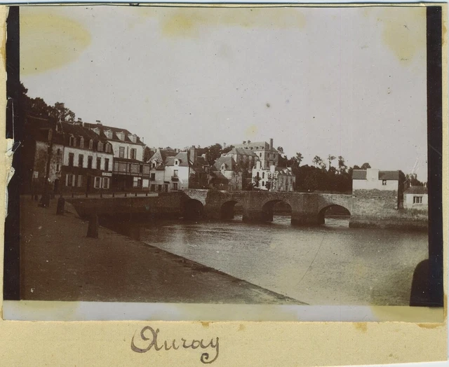 Photo Ancienne Calvaire Saint-Michel De Carnac - Tirage Citrate 1903, Bretagne (8,8x6 Cm)