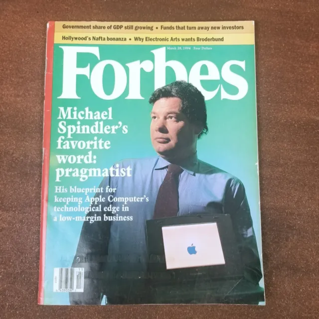Vtg Forbes Magazine Mar 28, 1994 Keeping Apple Computer's Technological Edge