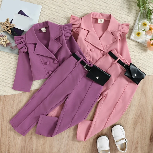 Toddler Kids Children's Solid Long Sleeve Autumn Clothes For Girls Blankets Girl