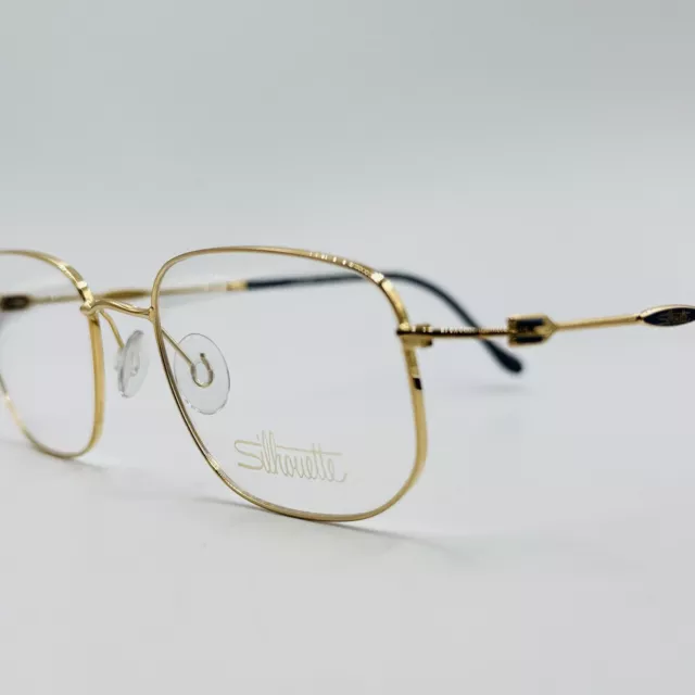 Silhouette Lunettes Hommes Femmes Carré Or Bleu M 7454 6050 49/21 135 Neuf