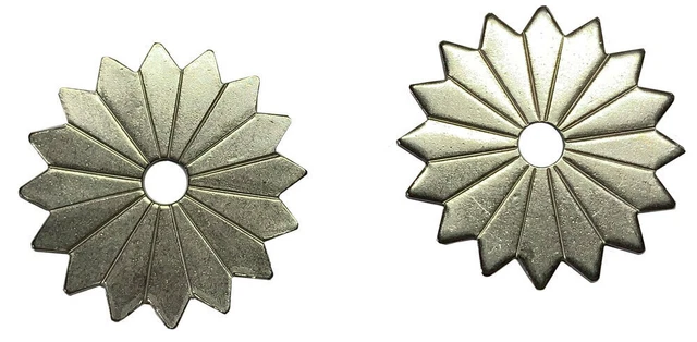 Pair Stamped Steel Spur Rowels 1.1/4" 16 Point Western Cowboy
