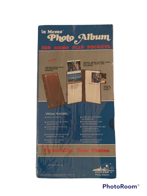 NUEVO Álbum de Fotos de Colección Pioneer Le Memo Azul 100 Fotos Bolsillos Abatibles Tarjetas de Receta