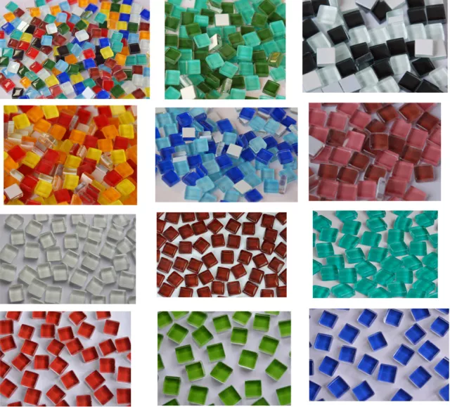 220 Mosaiksteine Crystal Mosaik (Soft-Glas) 1x1cm  ca.180g. freie Farbauswahl