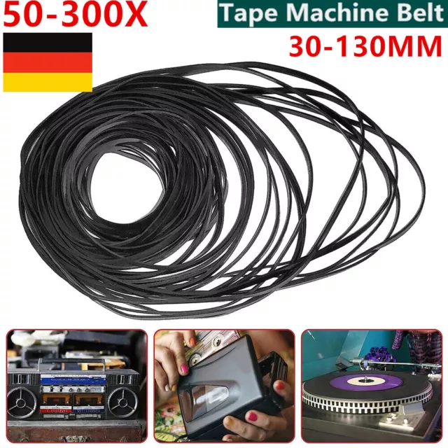 300 tlg Riemen Antriebsriemen 30-130mm für Kassettendeck Cassette Tape Deck Belt