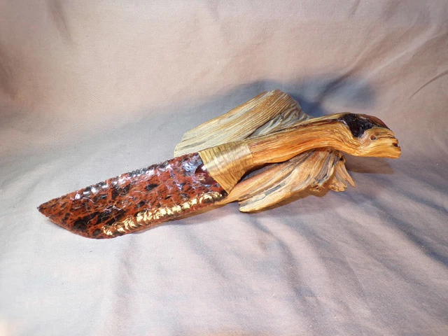 Mahogany Obsidian Cody Knife Manzanita Handle Flint Knapping Black Powder COA