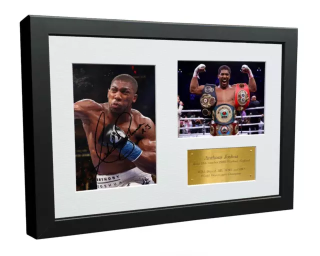 Signed Anthony Joshua Photo Photograph Autographed Boxing Picture Frame Gift G