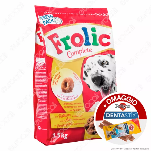 Frolic Cibo Semi Umido per Cani con Carni Bianche, Verdure e Cereali - 1,5KG•