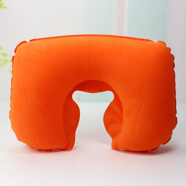 1X Portable Inflatable Flight Pillow Neck U Rest Air Cushion 8