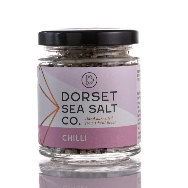 Dorset Sea Salt Company sale marino infuso raccolto a mano ""Peperoncino"" 125 g