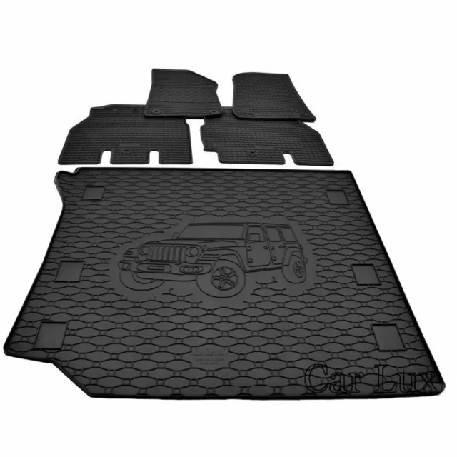 Protector maletero + alfombras de goma a medida para JEEP Wrangler JL desde 2017