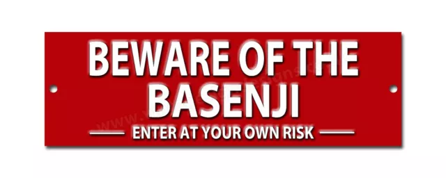 Beware Of The Basenji Enter At Your Own Risk Metal Sign.dog Warning Sign