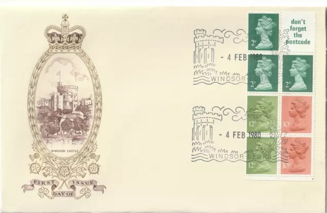 4/2/1980 UK GB FDC - Stamp Books: New Design - Windsor Castle - Windsor Special