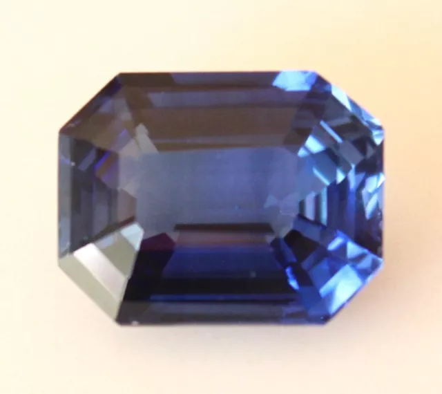 Saphir Bleu de Ceylan de 12,50 ct Taille Octogonale - Certificat AGSL