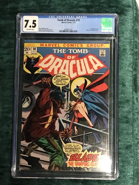 Tomb of Dracula #10 Marvel 1973 CGC 7.5 - 1st Blade the Vampire Slayer MCU
