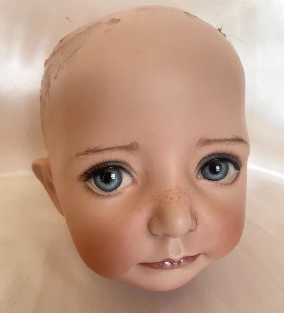 Laura porcelain head for 26" doll painted by Dianna Effner-1998