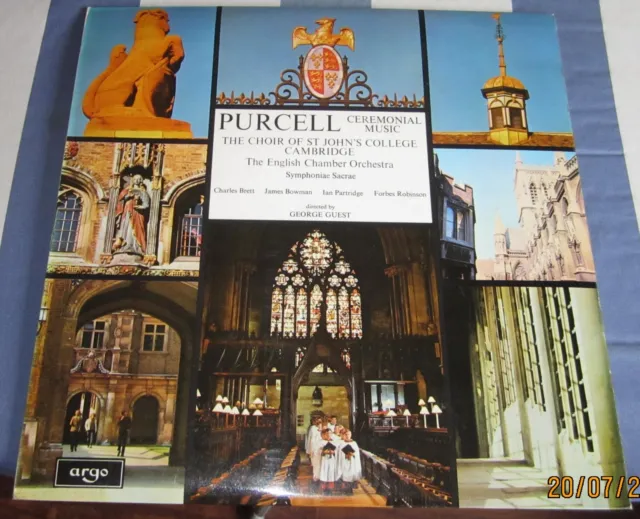 Purcell ( Ceremonial Music - St John's College Choir - George Guest ) Excellent!