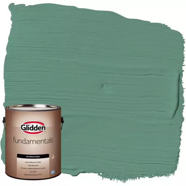 Fundamentals Exterior Paint Sheffield / Green, Flat, 1 Gallon