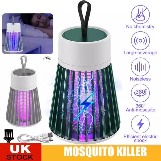 Mosquito Killer Lamp Electric Rechargeable Zapper Bug Fly Insect Trap UV Light