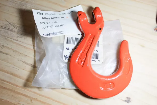 CM Clevlok Sling Hook Alloy Grade 80 Size 500-1/2 658340