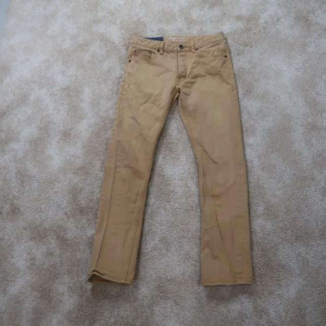 Jack Threads Slim Straight Jeans Men's 32x32 Beige Denim Pants Button Fly