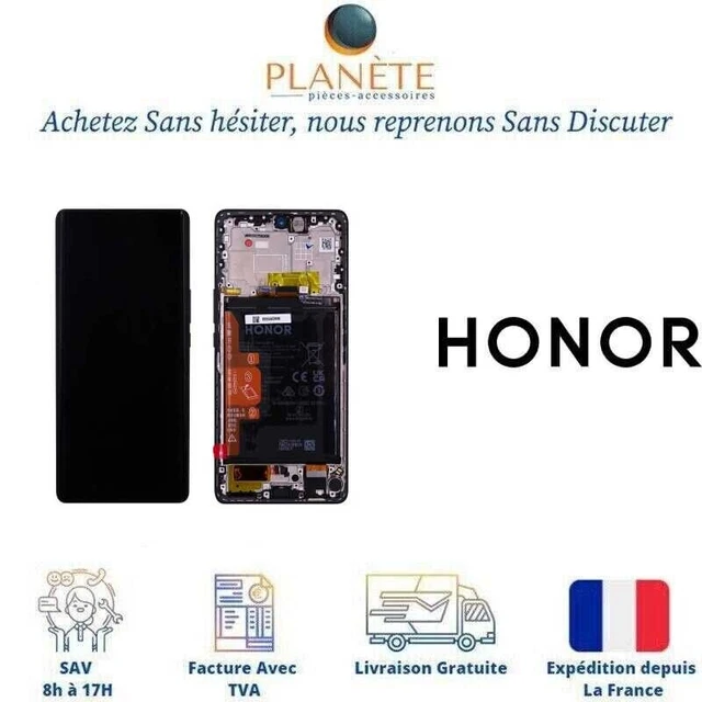 Écran LCD Complet Sur Châssis Pour Huawei P8 - Noir - Pièce Détachée Neuve