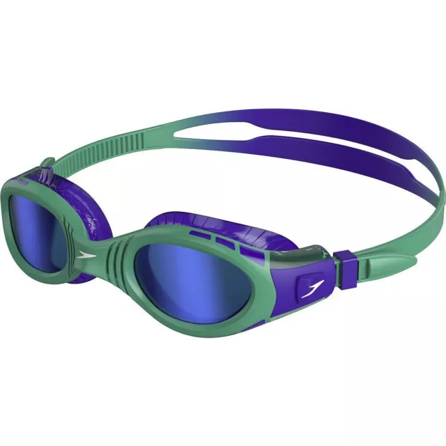 Speedo Junior Unisex Futura Biofuse Flexiseal Swimming Goggle Purple/Green