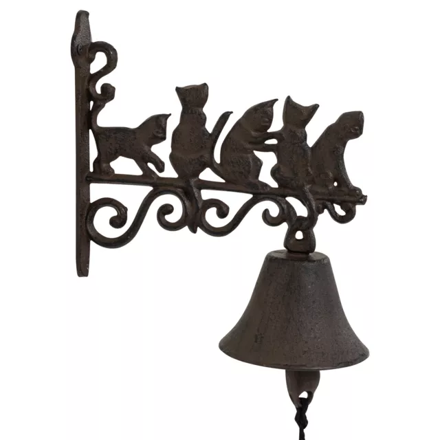 Woodside Cast Iron Wall Mounted Doorbell Vintage/Antique Design for Garden/Home