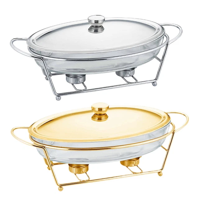 Mahlzeit Chauffe-plat rond en acier inoxydable - 4,5 l - Pour buffet, restauration, restauration et fête
