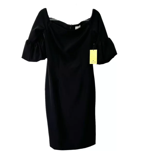 NEW Milly Off The Shoulder Black Cocktail Dress Womens Size 10 Evening Event