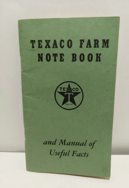 Vintage 1944/1945 Texaco Farm Note Book Notebook