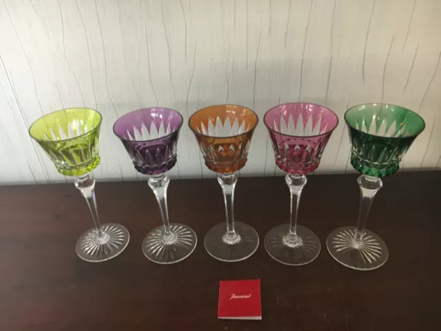 5 verres à vin du Rhin modèle Buckingham cristal de Baccarat (prix à la pièce)