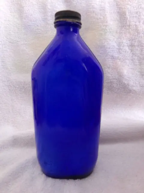 Vintage Phillips Milk Of Magnesia Cobalt Blue Glass Bottle