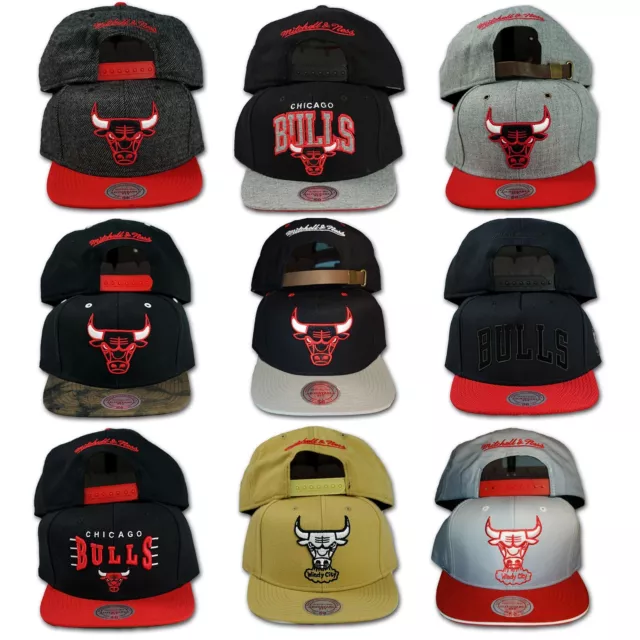 Original Mitchell&Ness Chicago Bulls Snapback Cap NBA Strapback Hat Mütze Kappe